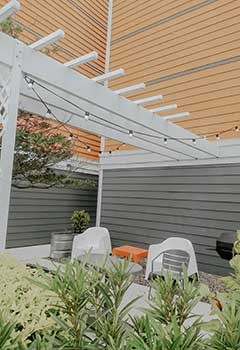 Pergola With Motorized Canopy In Los Angeles Home